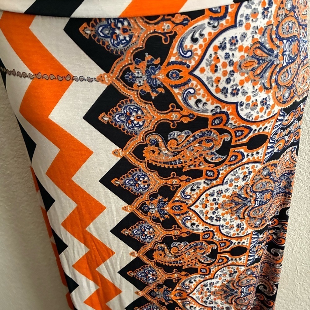 Bohemian High Waist Long Pencil Skirt  Multi-print Pattern  M - Picture 5 of 10